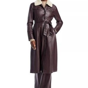 Rebecca Taylor Women's Vegan Leather Trench Coat